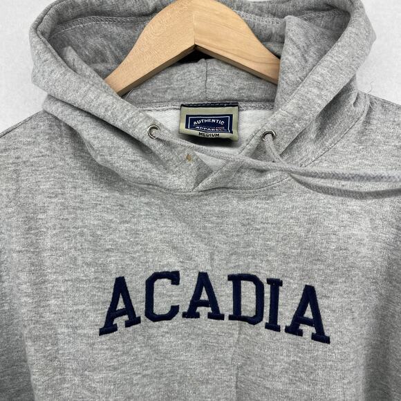 ACADIA Hoodie Adult M National Park Maine Bar Harbor Bangor Sweatshirt Gray - Picture 3 of 14